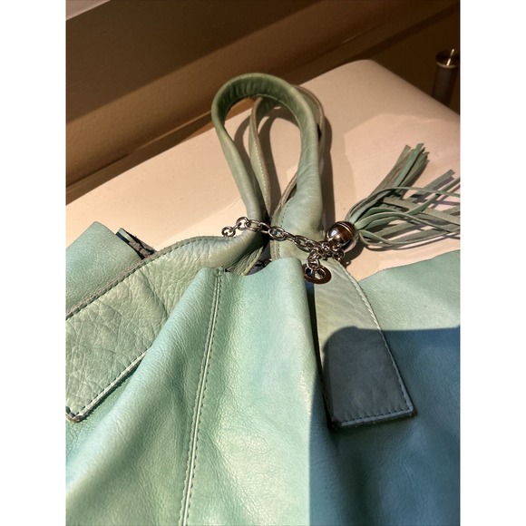 Nardelli | Bags | Nardelli Hobo Bag Mint Green Tote Tassel  Nardelli Hobo Bag Mint Green Tote Tassel Coin Purse Chain Tie Close Leather Ital